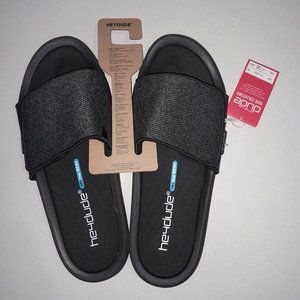Hey Dude Phoenix Sox Jet Black Men's Sandals Size 12 Black